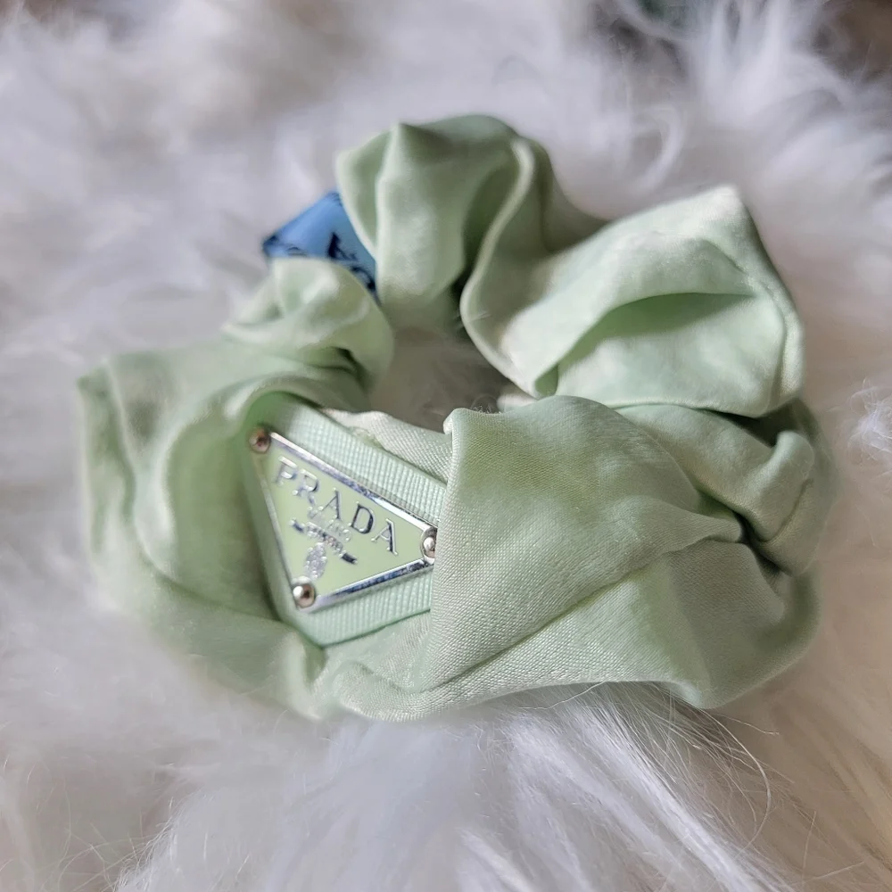 Last One! Elegant Mint Green Satin Silk Hair Tie